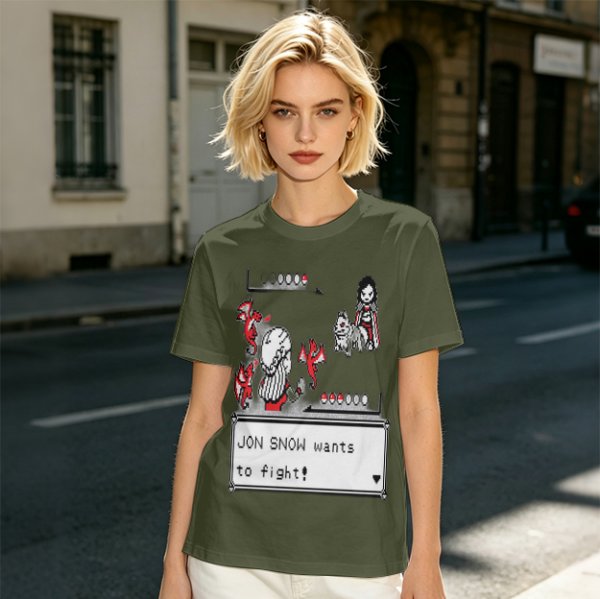 Jon Snow wants to fight Game of Thrones Pokemon style graphic tee