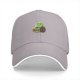 Black Baseball Cap With Cute Turtle Holding Coffee Cup Print