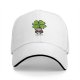 Black baseball cap with ladybug and four-leaf clover graphic