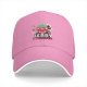 Black baseball cap with 'Berry Stressed' crying strawberry graphic