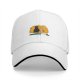Black Baseball Cap with Cat and Shiba Inu Graphic Print