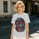 Olive T-Shirt With Dark Fantasy Skull And Monster Graphic Print