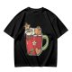 Olive T-Shirt With Cute Capybara In Christmas Hot Cocoa Mug Print
