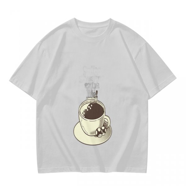Olive T-Shirt With Hot Cocoa Cup And Marshmallows Graphic Print
