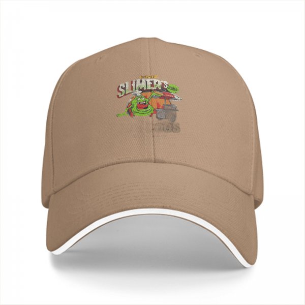 Black baseball cap with Slimer's Ghostbusters themed graphic print