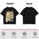 Olive green t-shirt with zen ramen bowl and bonsai tree print