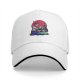 Black Baseball Cap With Playful Sushi Character Art Print