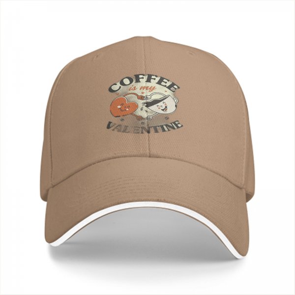Coffee Is My Valentine Black Baseball Cap