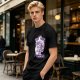 Olive t-shirt with a cute unicorn holding an axe and the text I will cut you into pieces
