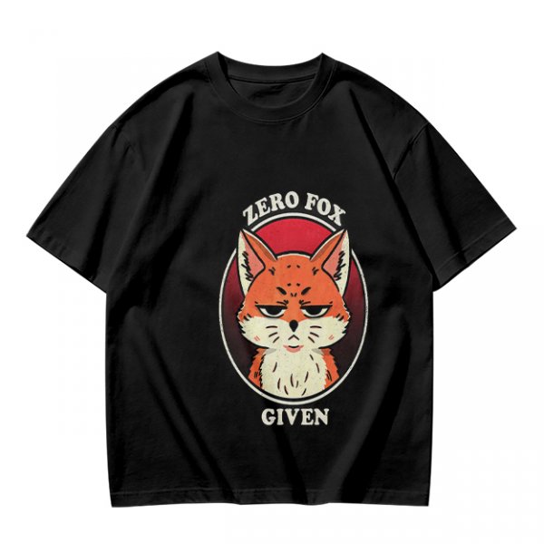 Olive T-Shirt With Zero Fox Given Grumpy Fox Graphic Print