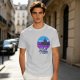 Olive T-shirt with Anor Londo Synthwave Castle Print