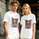 Olive T-Shirt with Tony Tony Chopper Lifting Weights Graphic
