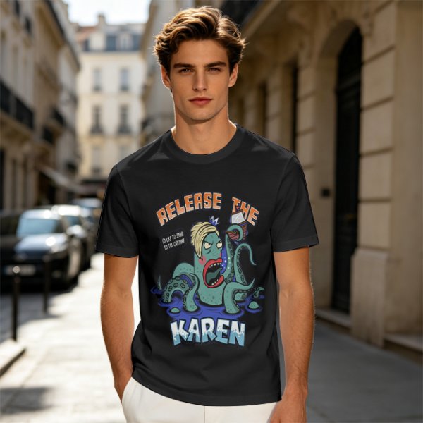Release The Karen Octopus Graphic T-Shirt