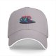 Black Baseball Cap With Psychedelic Colorful Beast Graphic Print