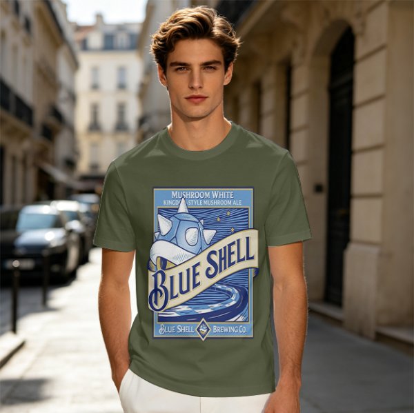 Blue Shell Brewing Co Mushroom White Ale T-Shirt