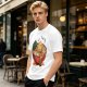 Olive T-Shirt With Cute Ramen Bowl Graphic Print