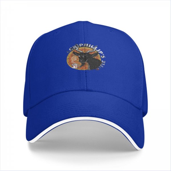Black Baseball Cap With Goat Coffee Logo Design