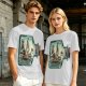 Olive T-Shirt With Pirate Ship In Glass Jar Artwork