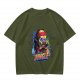 Olive T-Shirt with Retro Predator 'Welcome to the Jungle' Print
