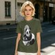 Olive T-Shirt With Panda Eating Ramen Graphic Print
