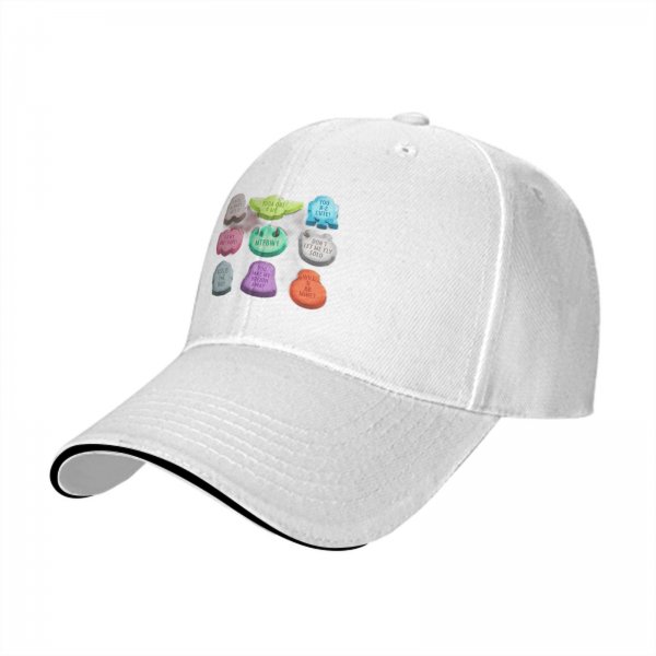 Black Baseball Cap With Star Wars Themed Conversation Hearts