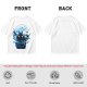 Olive T-Shirt Featuring Dragon Silhouette Under Full Moon