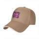 Black baseball cap with pink and purple bear graphic print