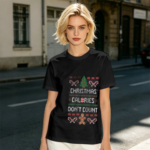 Christmas Calories Don't Count Ugly Christmas T-Shirt