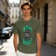 Oversized Olive T-Shirt With 'On My Way To Overreact' Cat Graphic