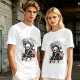 Olive t-shirt with cute grim reaper 'I put the cute in execute' print