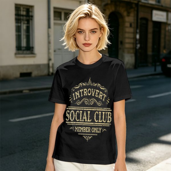 Introvert Social Club Member Only Graphic T-Shirt