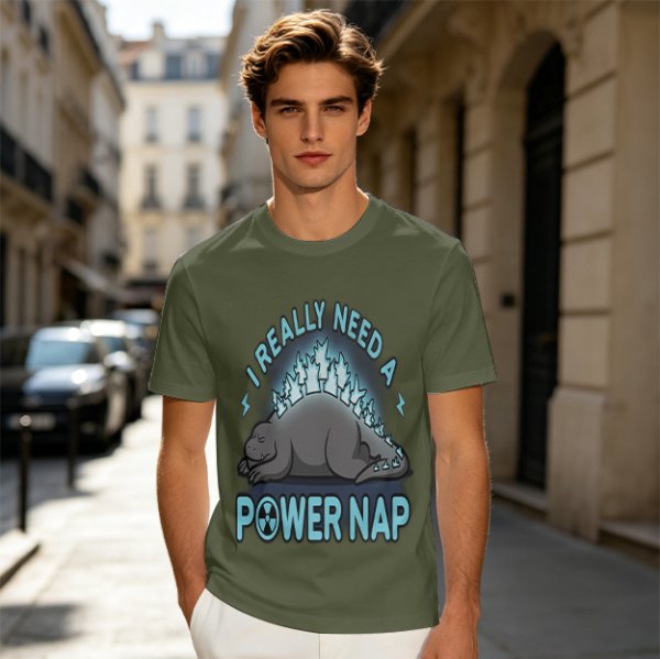 I Really Need A Power Nap Godzilla Sleeping T-Shirt