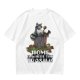 Olive t-shirt with raccoon in trash can and funny home quote