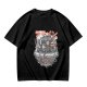 Olive Green T-Shirt with Japanese Ramen Themed Anime Art Print