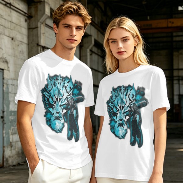 Olive Green T-Shirt With Alien Warrior Graphic Print