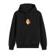 Black Hoodie With Cute Yellow Chick Graphic Print