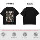 Olive T-Shirt With Day Of The Dead Cat Skull Graphic Print