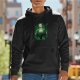 Black Hoodie with Roronoa Zoro Anime Graphic Print