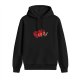 Black Hoodie With Anxious Lego Brick Holding Pencil Graphic
