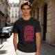 Olive green graphic t-shirt with dark metal style Live Laugh Love print