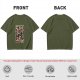 Olive Graphic T-Shirt With Remember Those Good Times Retro Art