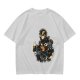 Olive Graphic T-Shirt With The Cult Of Pizza Cat Occult Artwork