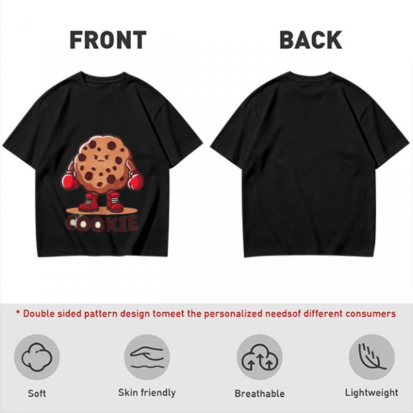 Olive T-Shirt With Angry Boxing Chocolate Chip Cookie Graphic