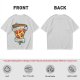 Olive T-Shirt With Pizza Slice 'Trapped In A Love Triangle' Print