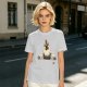 Olive T-Shirt With Surprised Peeking Chicken Graphic And Me? Text
