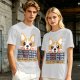 Olive t-shirt with corgi graphic and 'I'll Be Watching You' snack quote