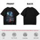 Olive T-shirt with fantasy warrior and moon graphic print