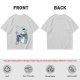 Olive T-Shirt with Mech Totoro and Girl at Bus Stop Print