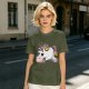 Olive T-Shirt With Grumpy Unicorn Graphic Print