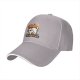 Black baseball cap with nervous cat 'all of my systems are nervous' print